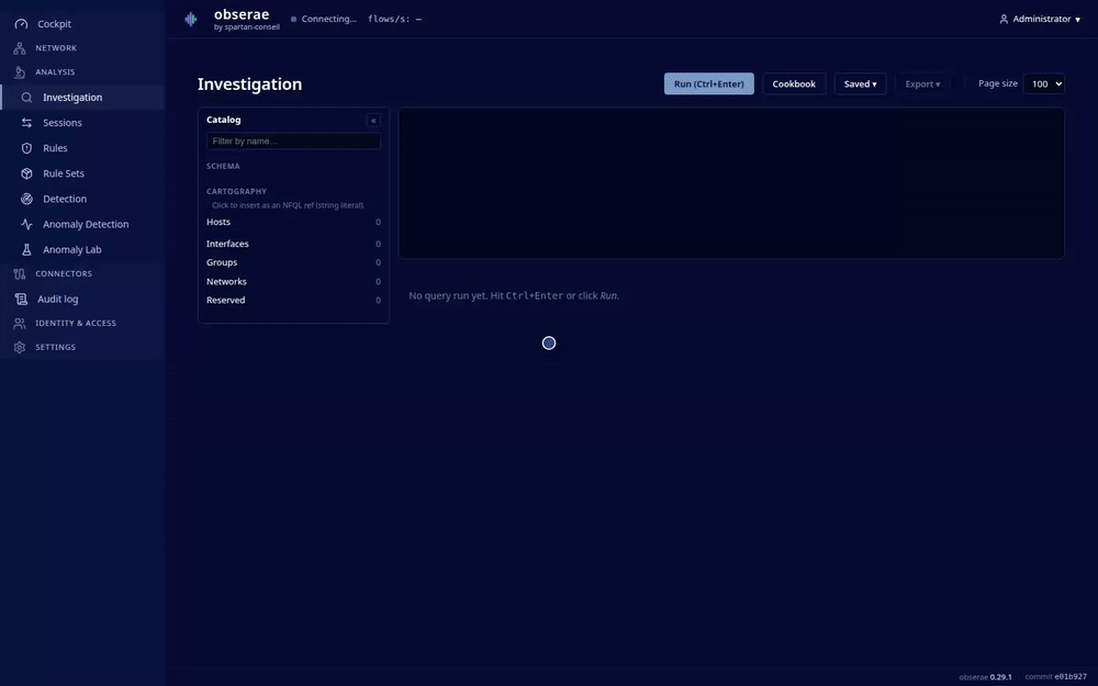 Writing and running a first query